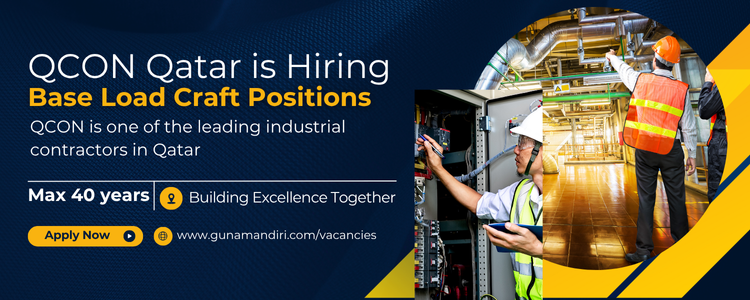 QCON Qatar is Hiring – Base Load Craft Positions