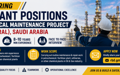URGENT HIRING | 42 VACANT POSITIONS | PETROCHEMICAL MAINTENANCE PROJECT | JUBAIL, SAUDI ARABIA