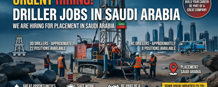 URGENT HIRING | DRILLER JOBS IN SAUDI ARABIA
